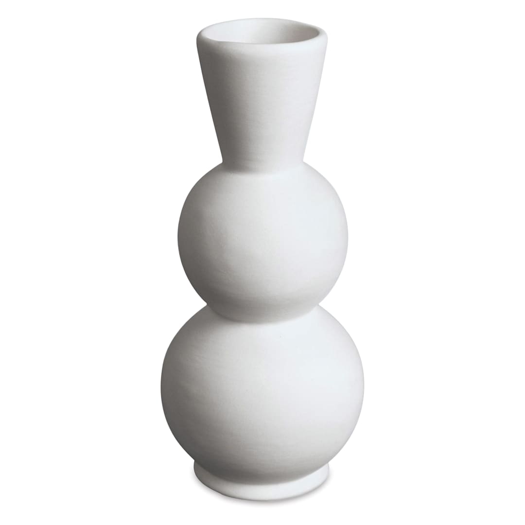 Open in modal - Mayco Stoneware Bisque Bud Vase - Curvy