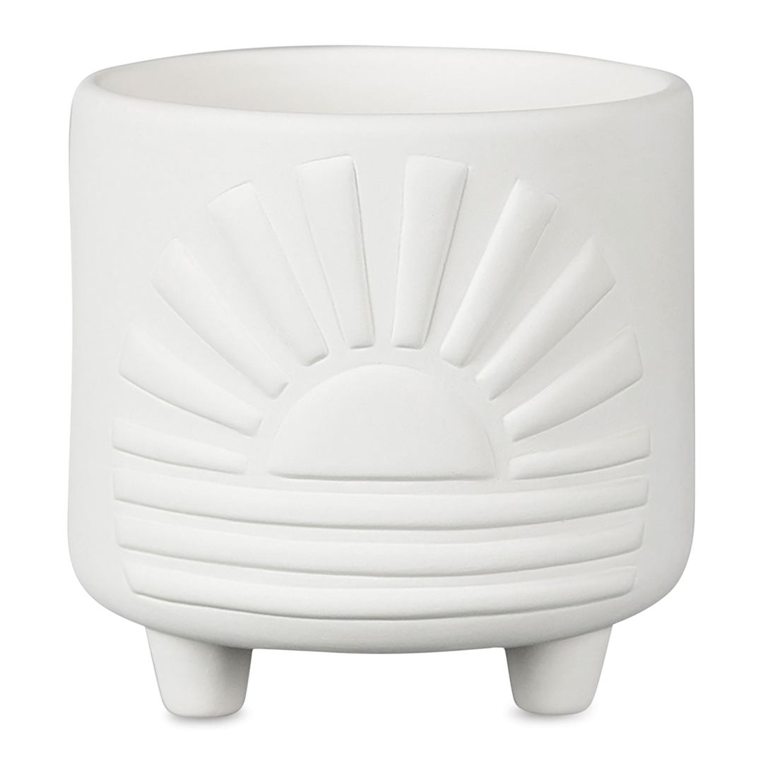 Open in modal - Mayco Earthenware Bisque Footed Containers - Sun, Pkg of 6 - front