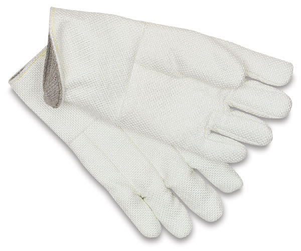 Open in modal - Glass Cloth Blend Gloves - Pair of white gloves shown

