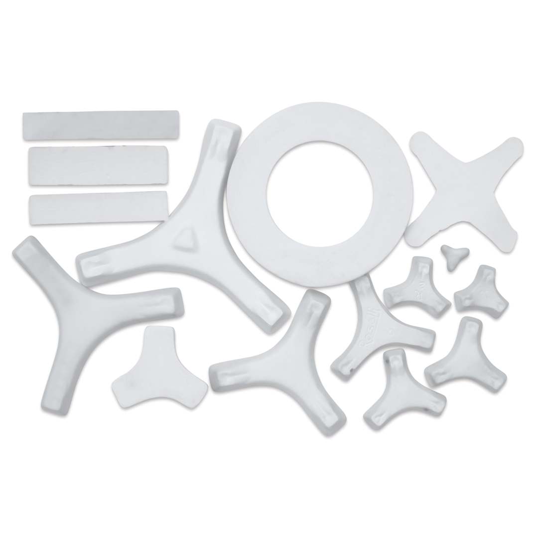 Open in modal - The Ceramic Shop Kiln Stilt Sampler - Set of 15 - topside of stilts