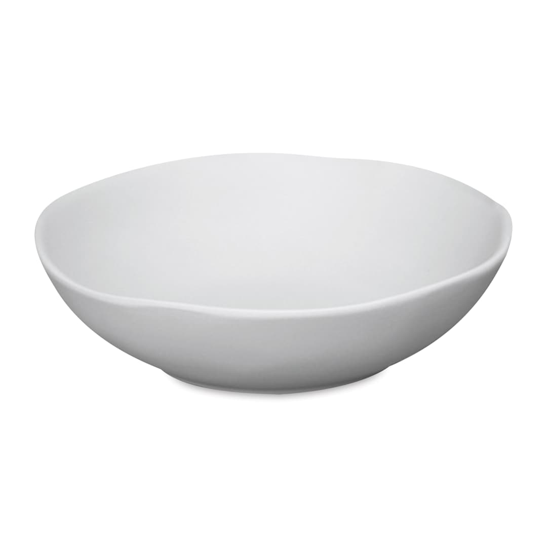 Open in modal - Mayco Earthenware Bisque Bowls - Slightly angled view of unglazed cereal bowl