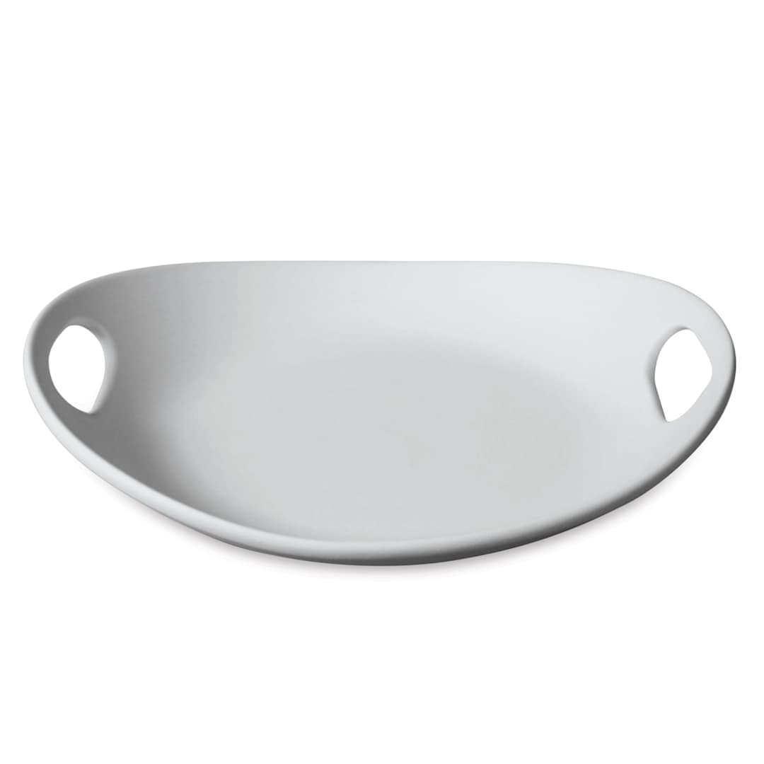 Open in modal - Mayco Earthenware Bisque Handled Platter