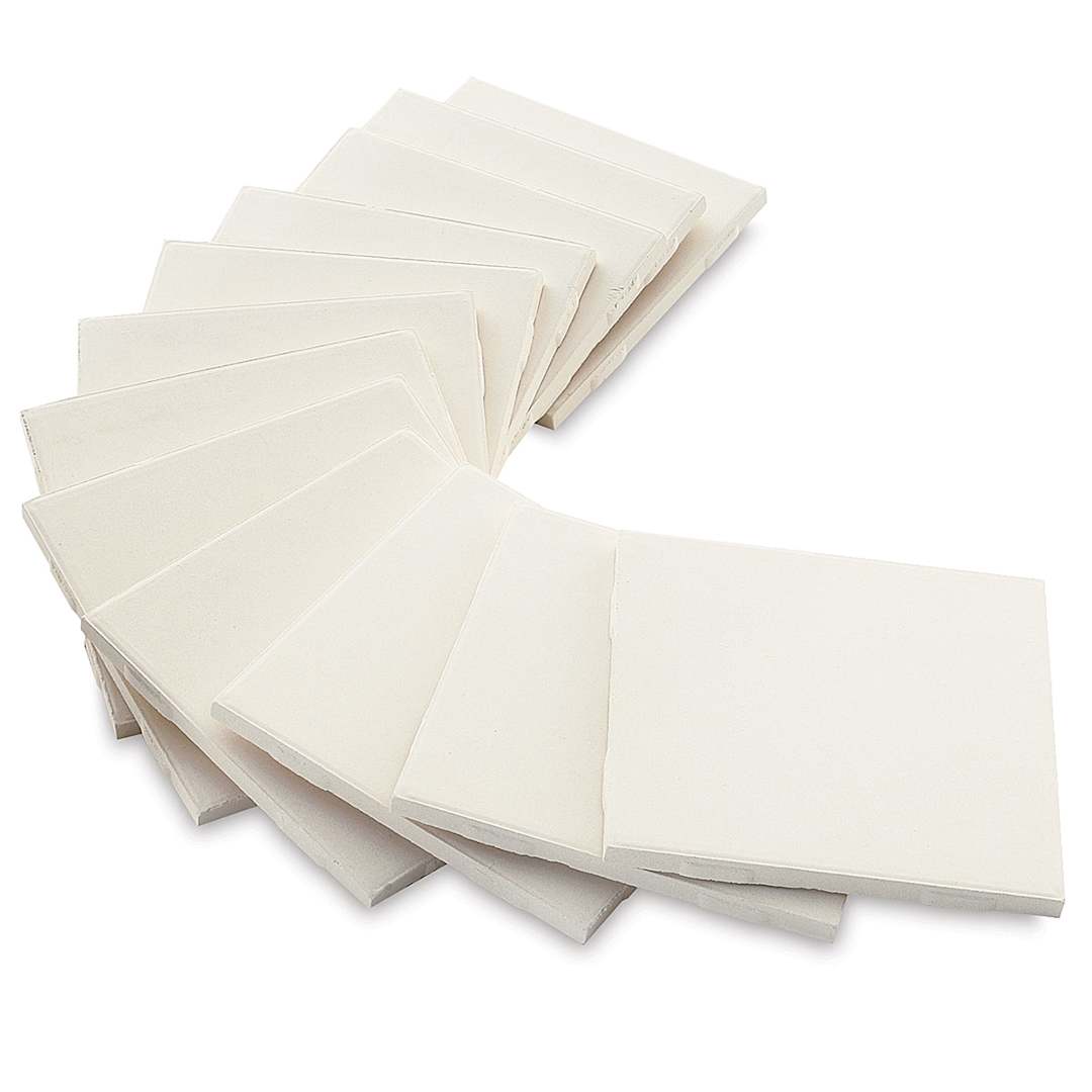 Open in modal - Ceramic Bisque Tiles, Box of 12
