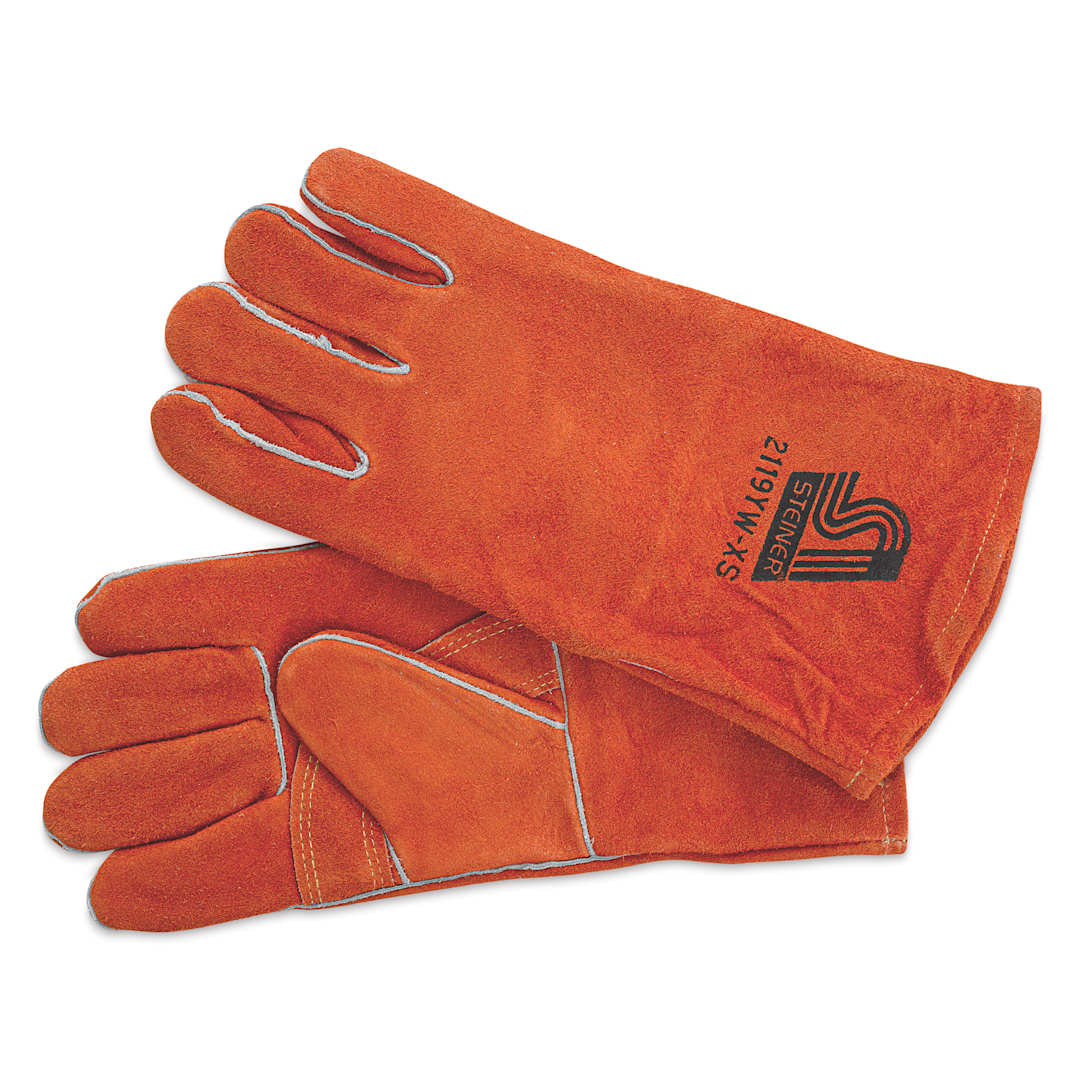 Open in modal - Amaco Kiln Gloves - Top view of pair of Extra Small Gloves