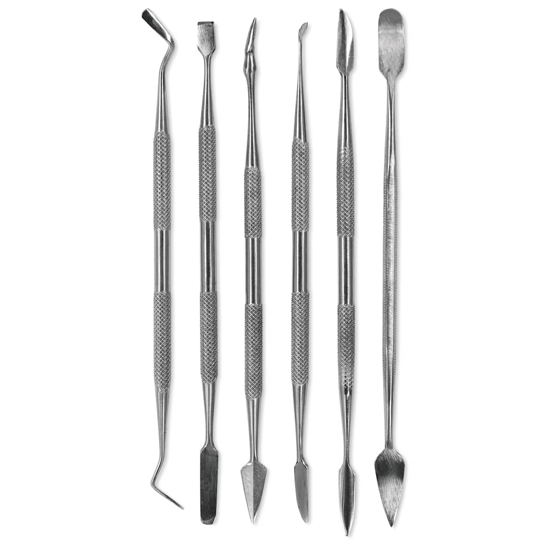 Open in modal - Hawk Wax and Plaster Carving Tools - Double-Ended Carvers, Set of 6