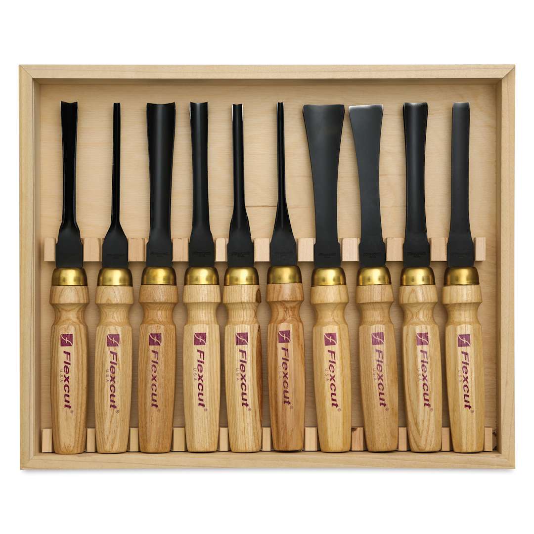 Open in modal - Flexcut Mallet Deluxe Set - Set of 10, assorted sizes