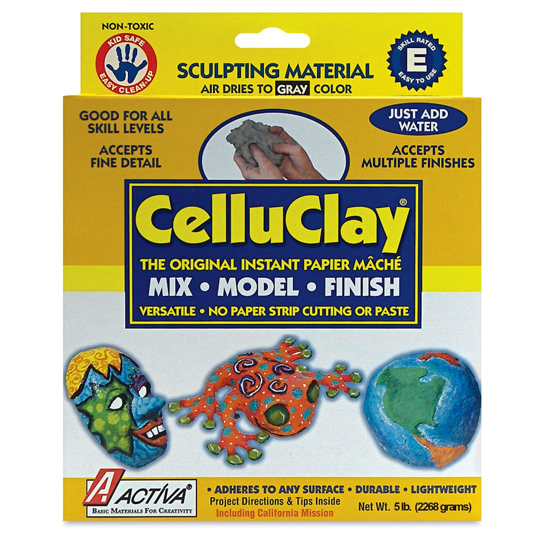 Open in modal - Activa Celluclay Instant Papier Mache - 5 lb, Bright White