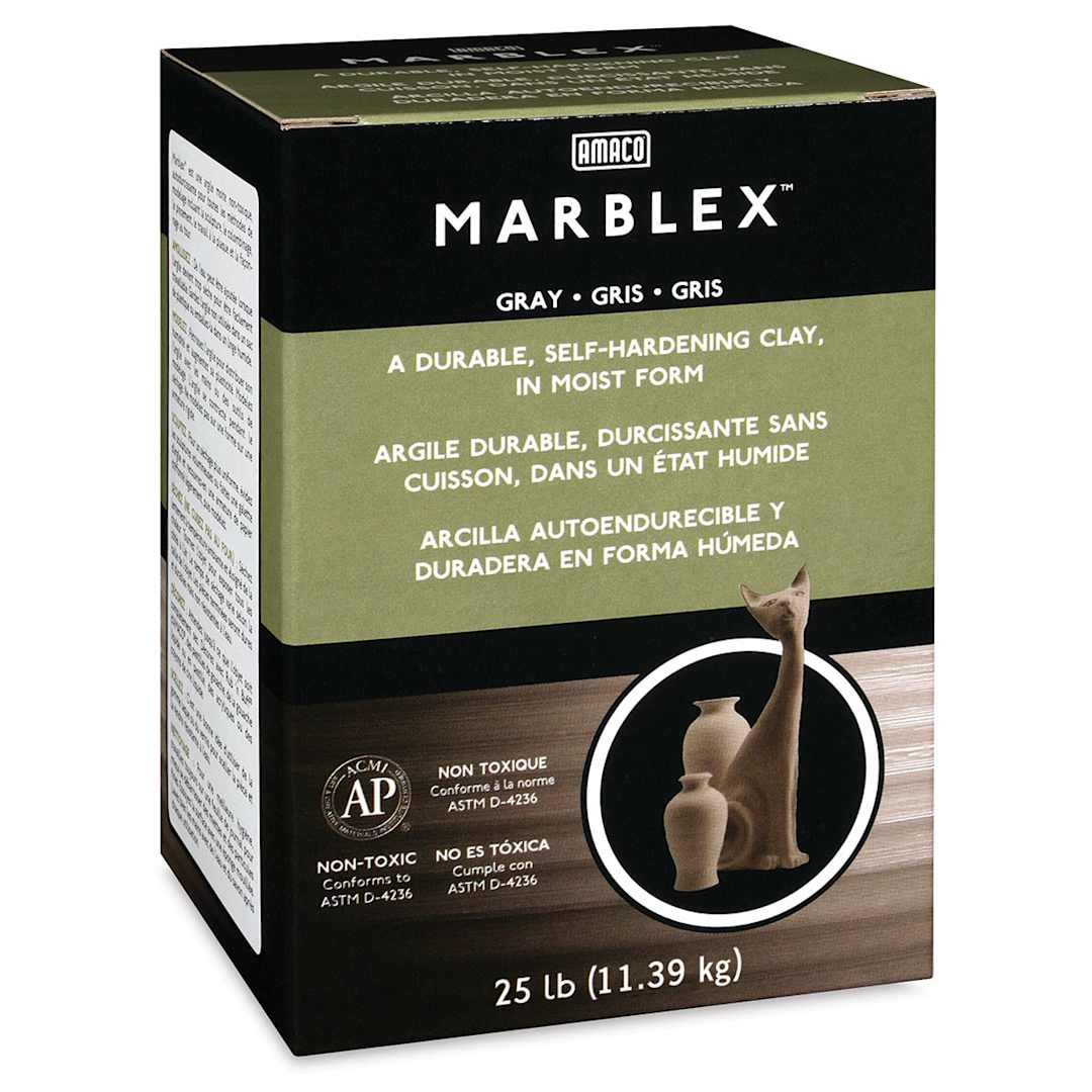 Open in modal - Amaco Marblex Gray Clay - 25 lb