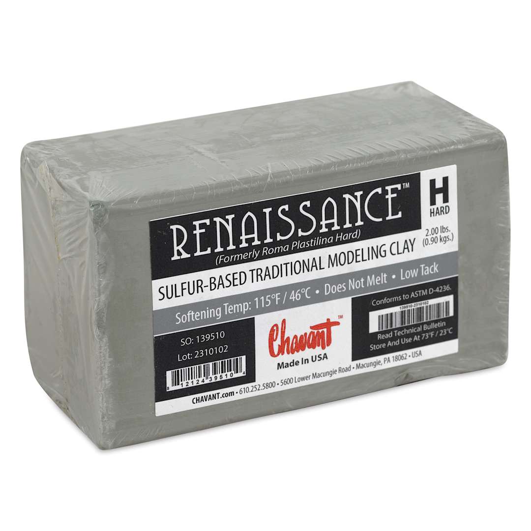 Open in modal - Chavant Renaissance Modeling Clay - 2 lb, Gray-Green, Firm