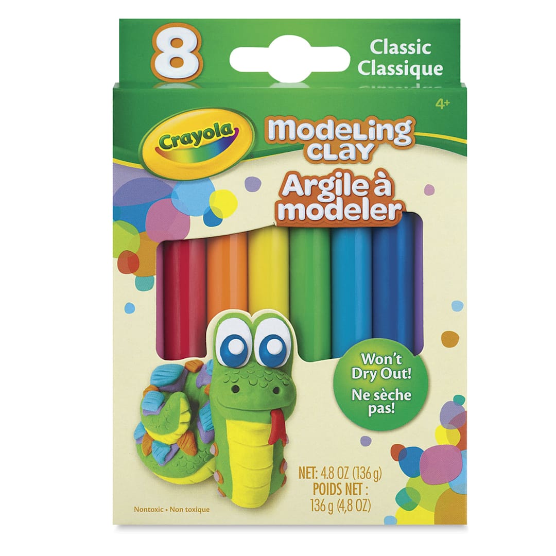 Open in modal - Crayola Modeling Clay - Classic Colors, 4.8 oz, Set of 8, front of the packaging