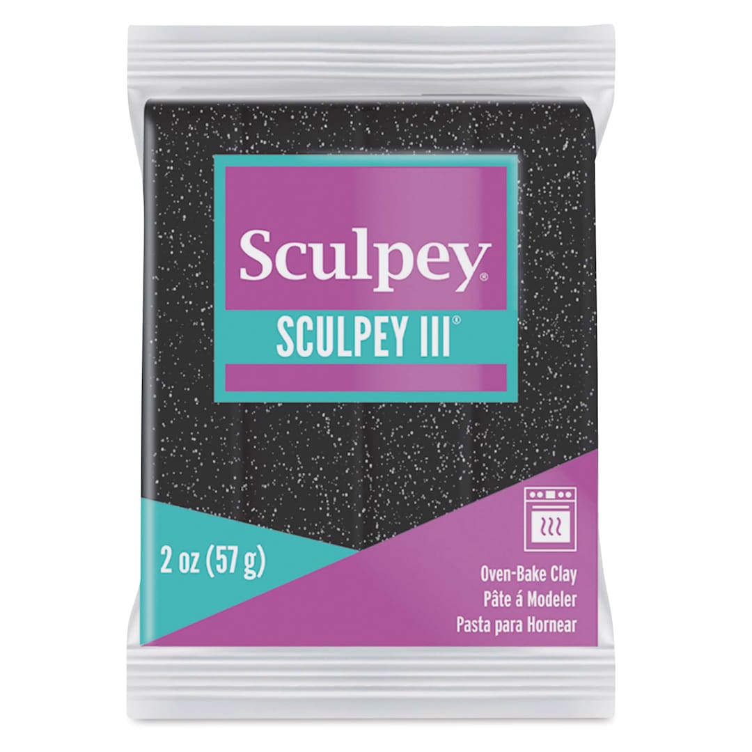 Open in modal - Sculpey III - Black Glitter, 2 oz