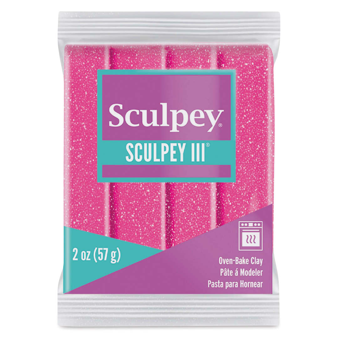 Open in modal - Sculpey III - Pink Glitter, 2 oz