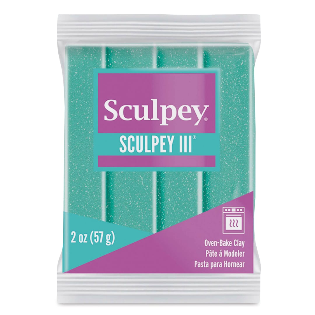 Open in modal - Sculpey III - Turquoise Glitter, 2 oz