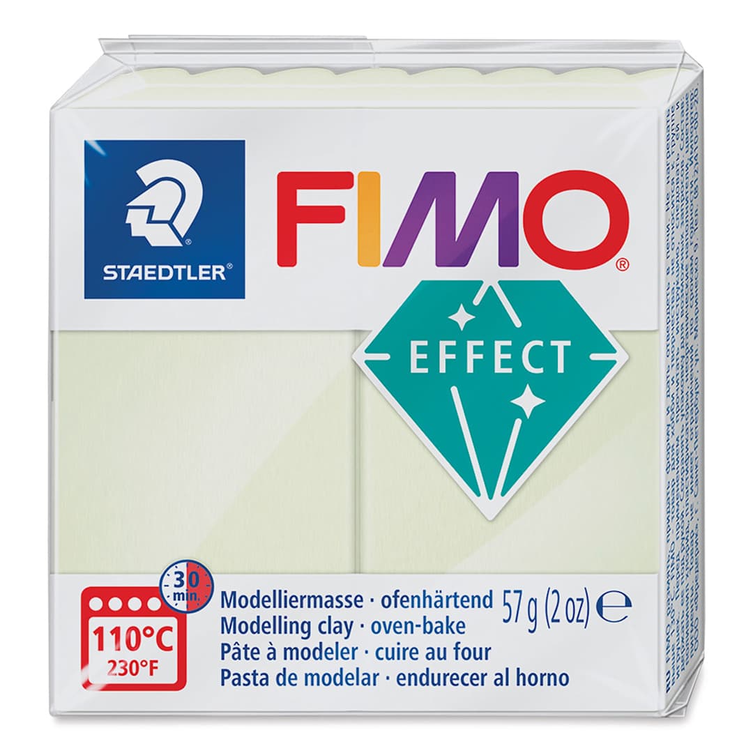 Open in modal - Staedtler Fimo Nightglow Effect Polymer Clay - 2 oz, Nightglow - front of packaging