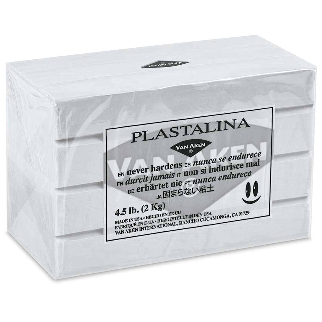 Open in modal - Van Aken Plastalina Modeling Clay - 4.5 lb, White