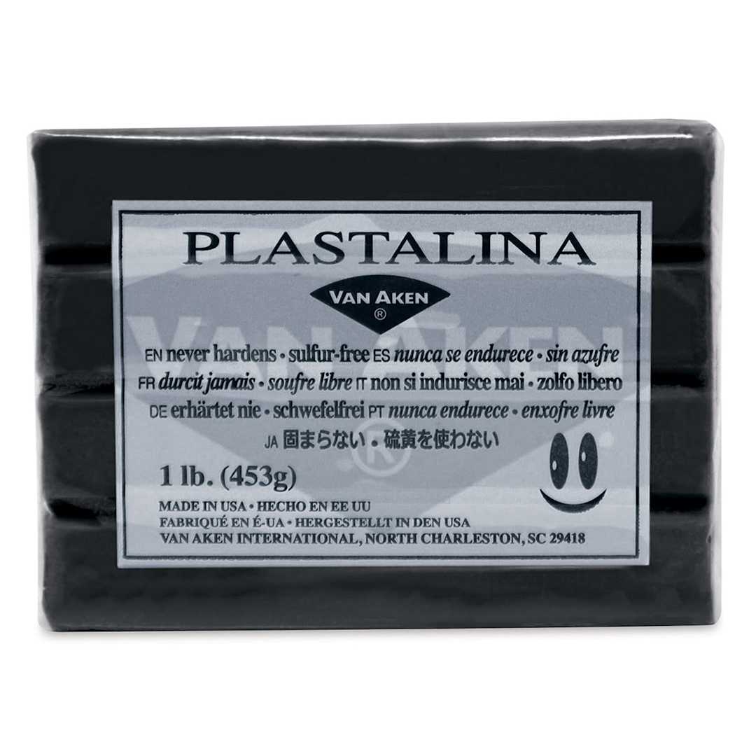 Open in modal - Van Aken Plastalina Modeling Clay - 1 lb, Black