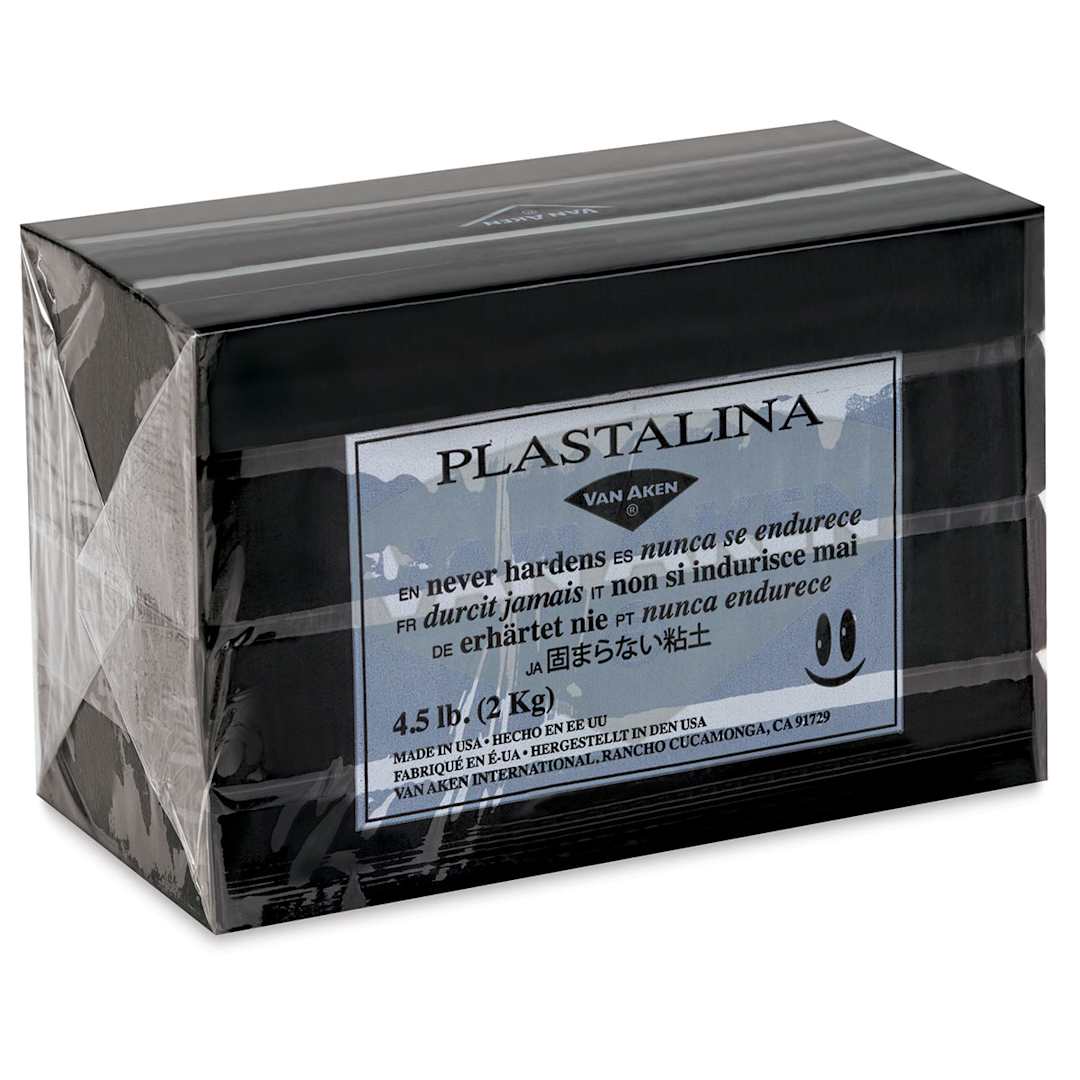 Open in modal - Van Aken Plastalina Modeling Clay - 4.5 lb, Black