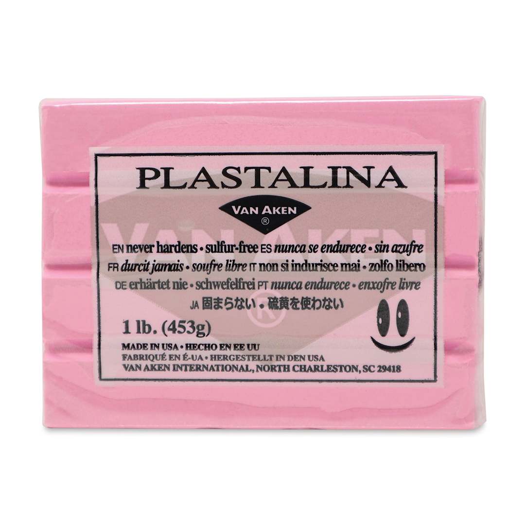 Open in modal - Van Aken Plastalina Modeling Clay - 1 lb, Pastel Pink - front of packaging