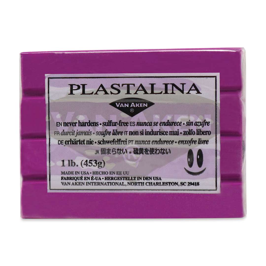 Open in modal - Van Aken Plastalina Modeling Clay - 1 lb, Magenta - front of packaging