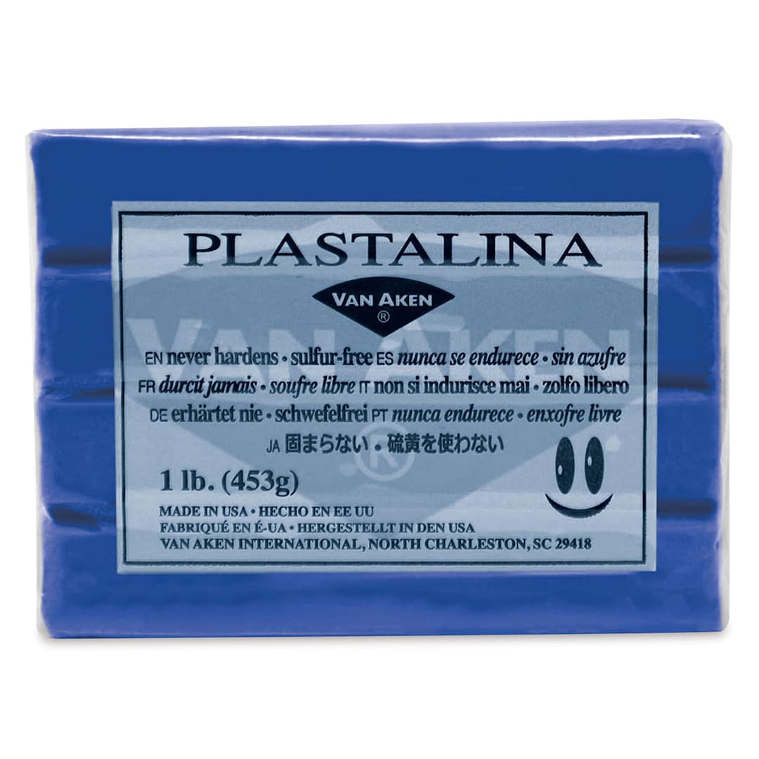Open in modal - Van Aken Plastalina Modeling Clay - 1 lb, Blue