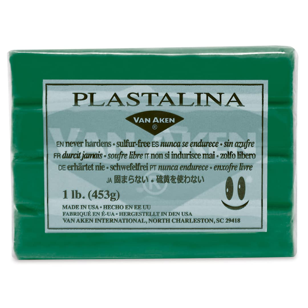 Open in modal - Van Aken Plastalina Modeling Clay - 1 lb, Green