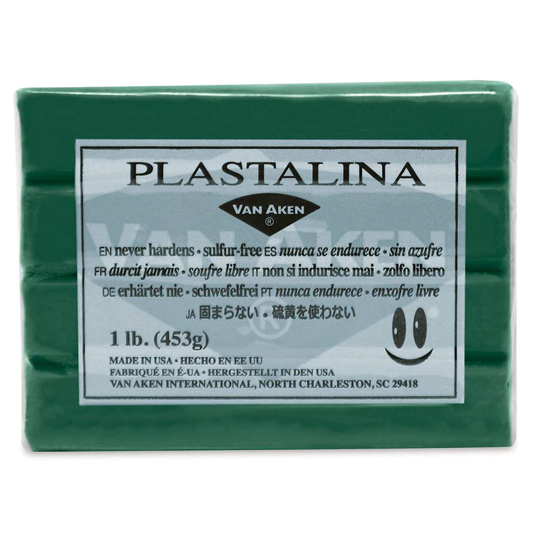 Open in modal - Van Aken Plastalina Modeling Clay - 1 lb, Dark Green