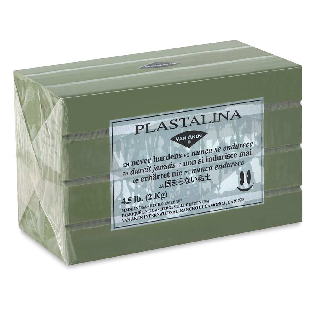 Open in modal - Van Aken Plastalina Modeling Clay - 4.5 lb, Gray Green