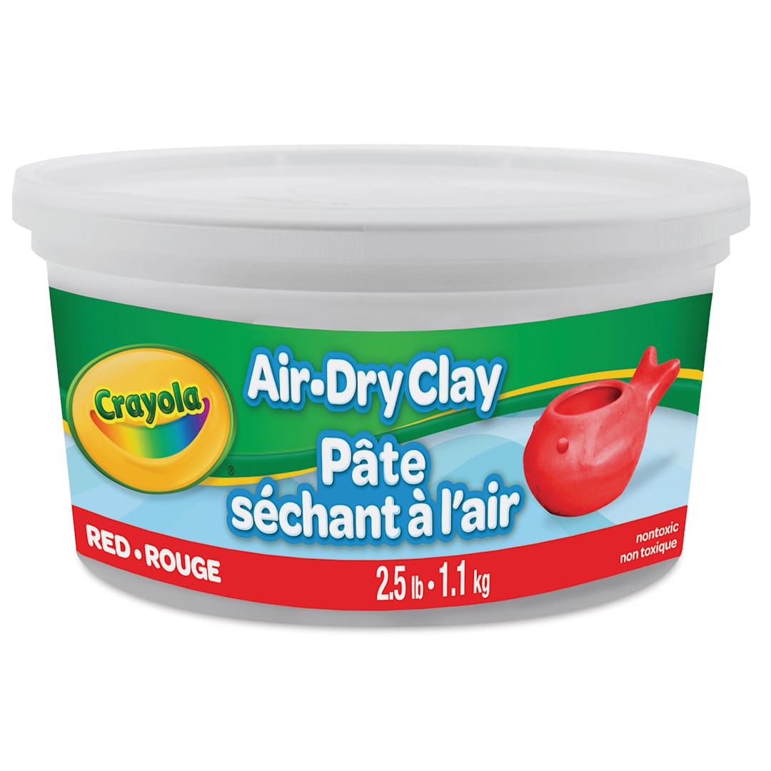 Open in modal - Crayola Air-Dry Clay - Bucket, 2.5 lb, Red