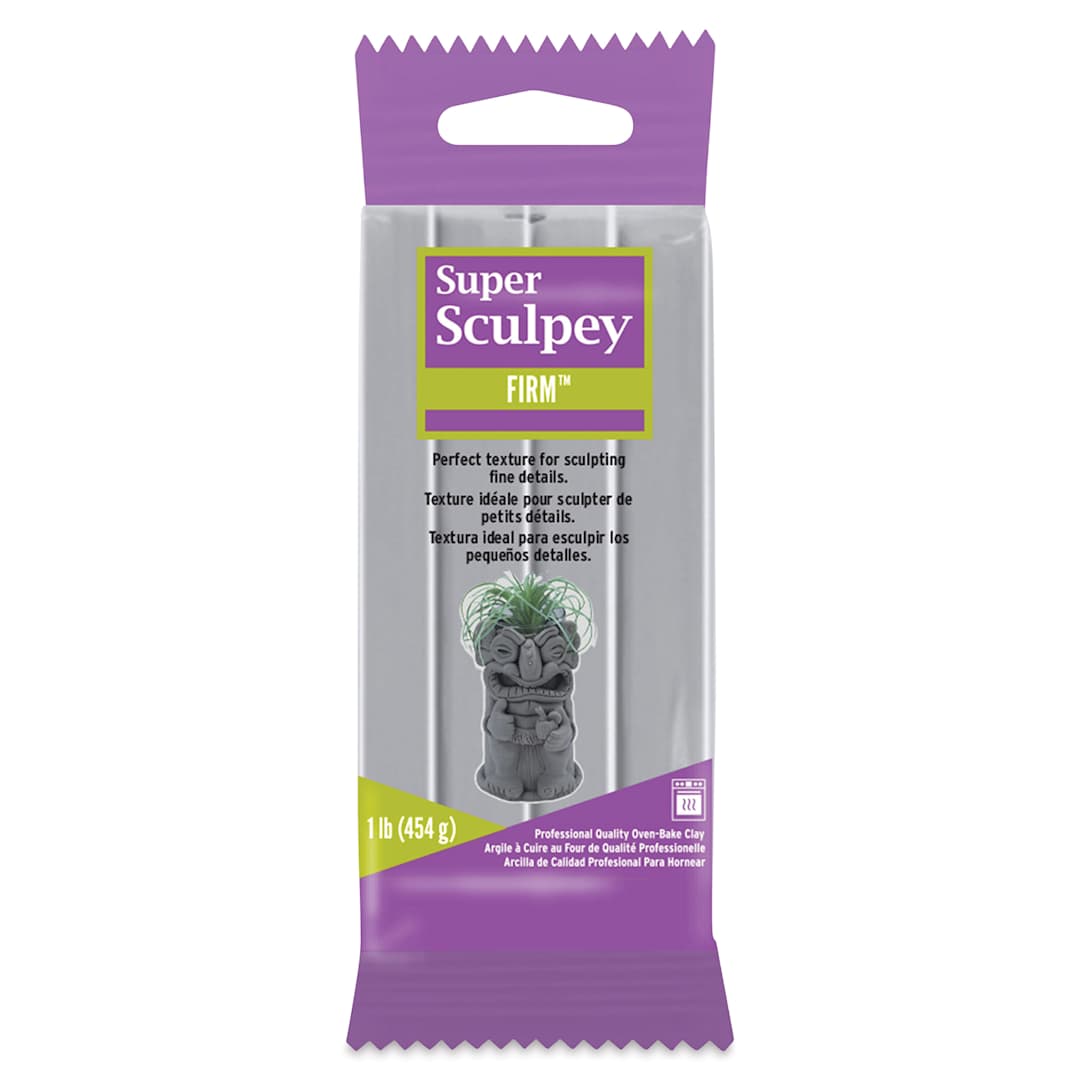 Open in modal - Sculpey Firm - 1 lb, Gray front of packaging