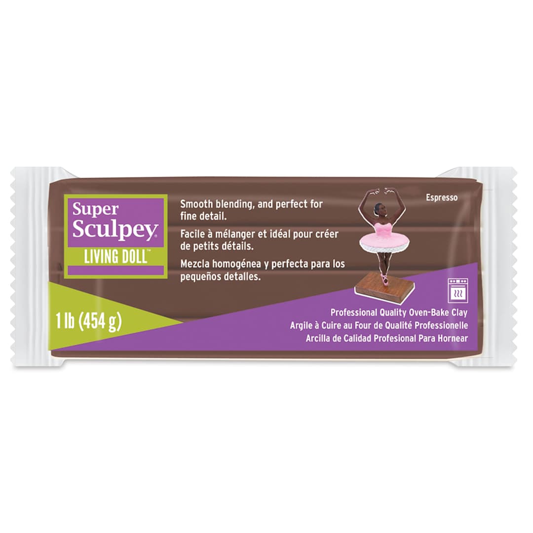Open in modal - Sculpey Living Doll Polymer Clay - 1 lb, Espresso