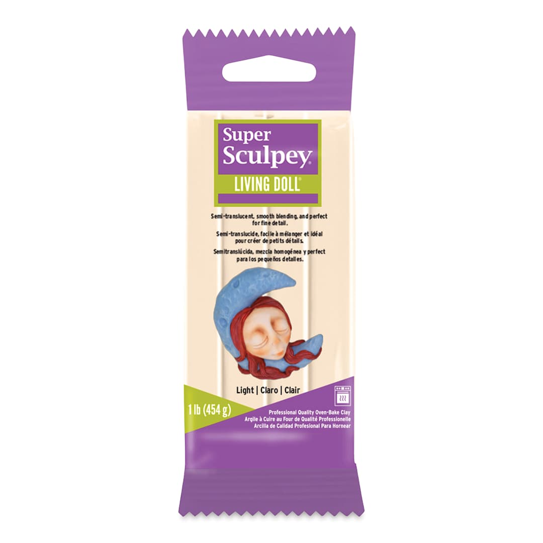 Open in modal - Sculpey Living Doll Polymer Clay - 1 lb, Light
