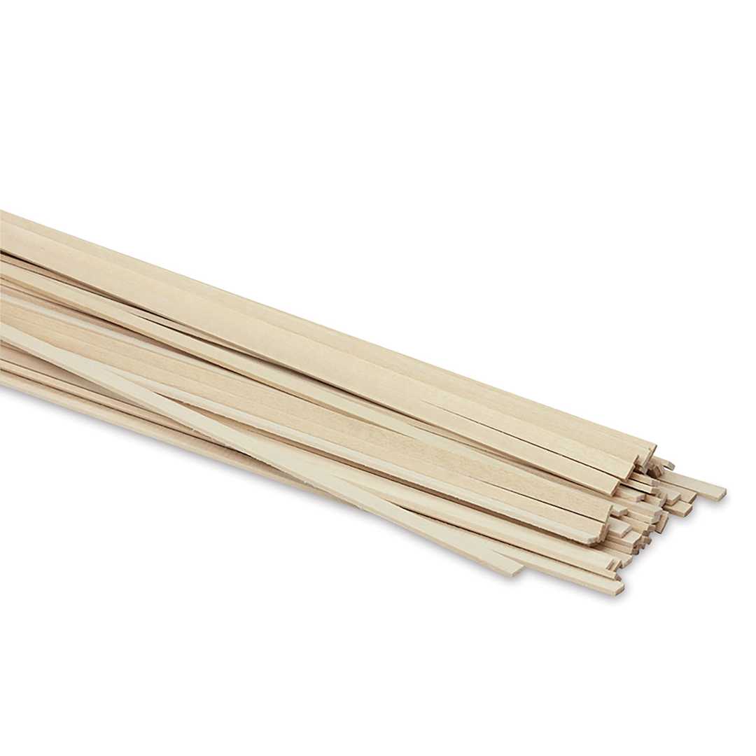Open in modal - Midwest Products Genuine Basswood Strips - 1/16" x 3/16" x 24", 45 Pieces