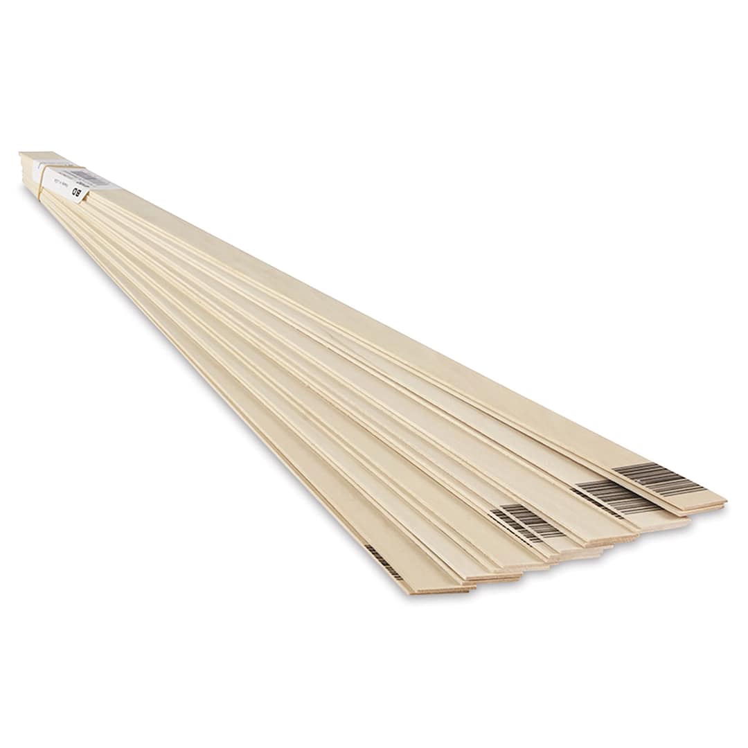 Open in modal - Midwest Products Basswood Sheets - 15 Pieces, 1/16" x 1" x 24"