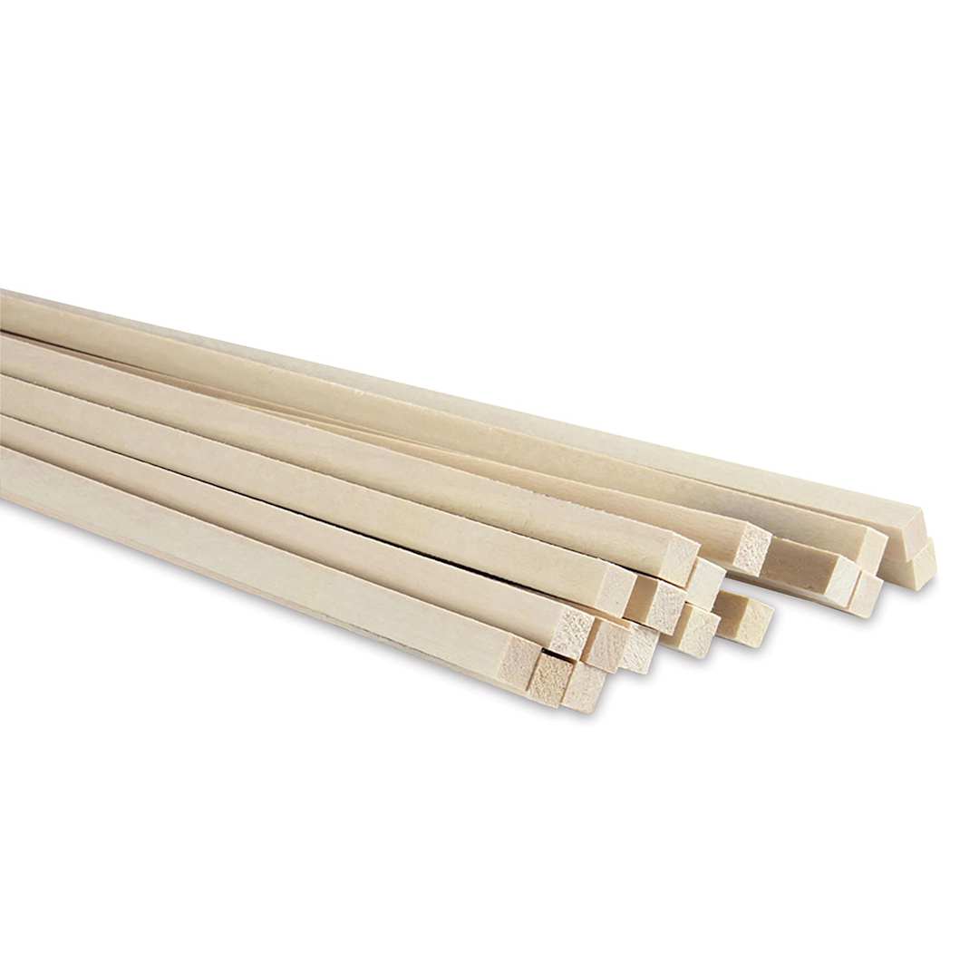 Open in modal - Midwest Products Basswood Strips - 18 Pieces, 5/16" x 5/16" x 24"