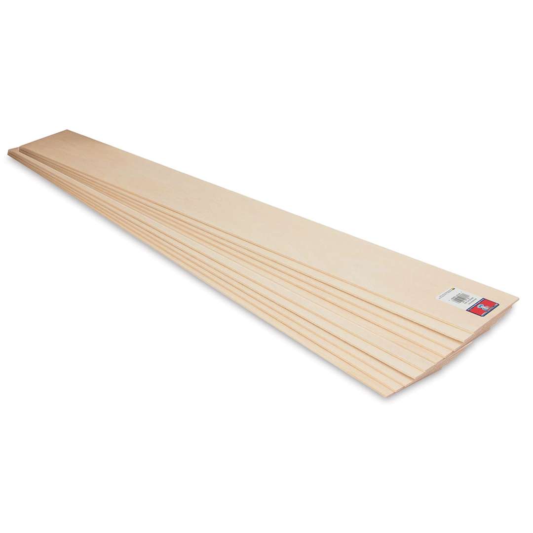 Open in modal - Midwest Products Genuine Basswood Sheets - 1/8" x 3" x 36", 10 Pieces