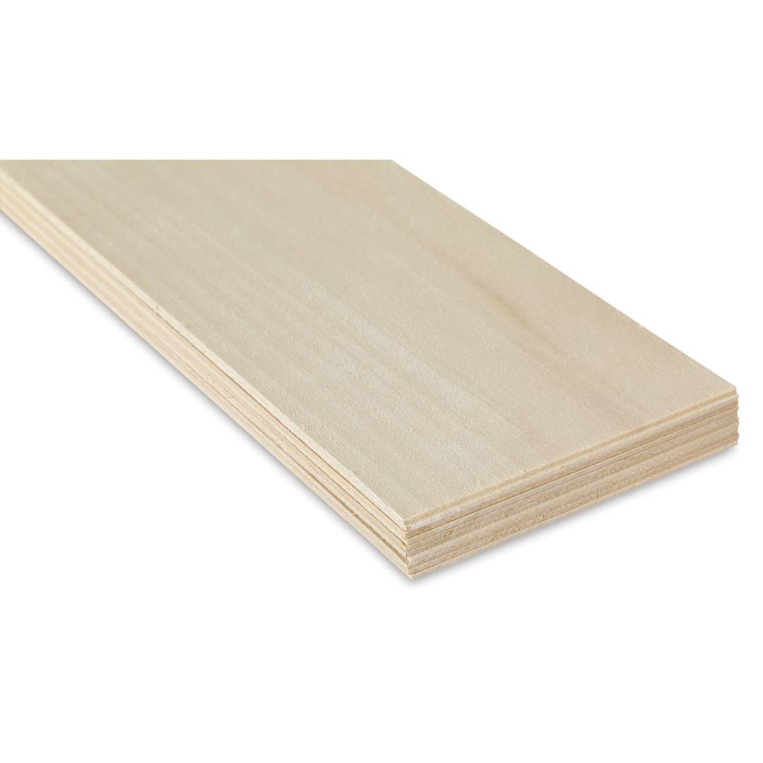 Open in modal - Midwest Products Genuine Basswood Sheet -10 Sheets, 1/16" x 4" x 36" - end of boards