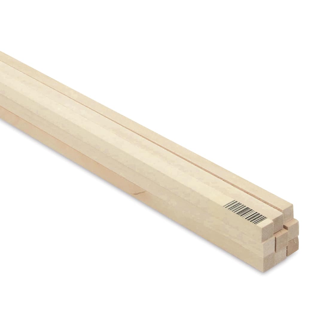 Open in modal - Midwest Products Genuine Basswood Strips - 9 Pieces, 1/2" x  1/2" x 36"