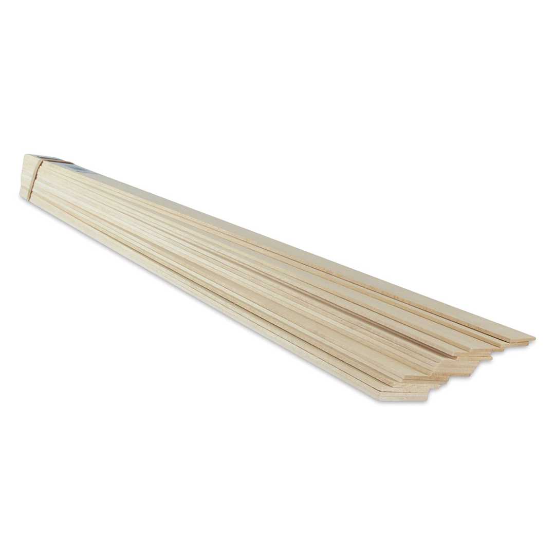 Open in modal - Midwest Products Genuine Basswood Sheets - 1/8" x 2" x 24", 15 Pieces
