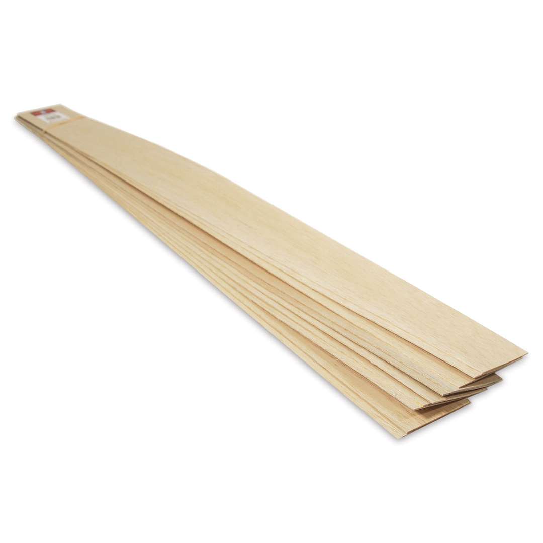Open in modal - Midwest Products Balsa Wood Sheets - 10 Pieces, 1/16" x 3" x 36" (end view to show 