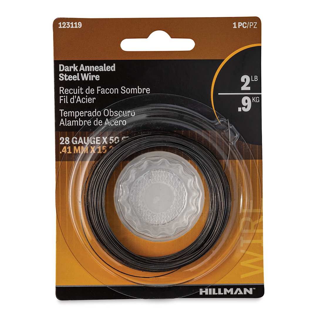 Open in modal - Hillman Dark Annealed Wire - 28 Gauge, 50-ft Coil - front of packaging