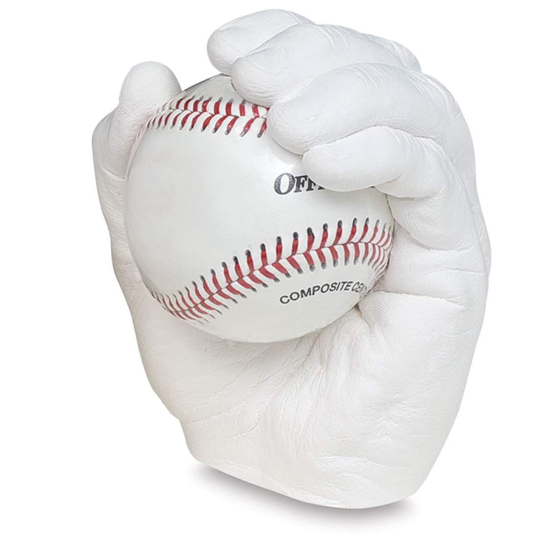 Open in modal - Make-a-Mold Hands Kit (Molded hand holding a baseball)