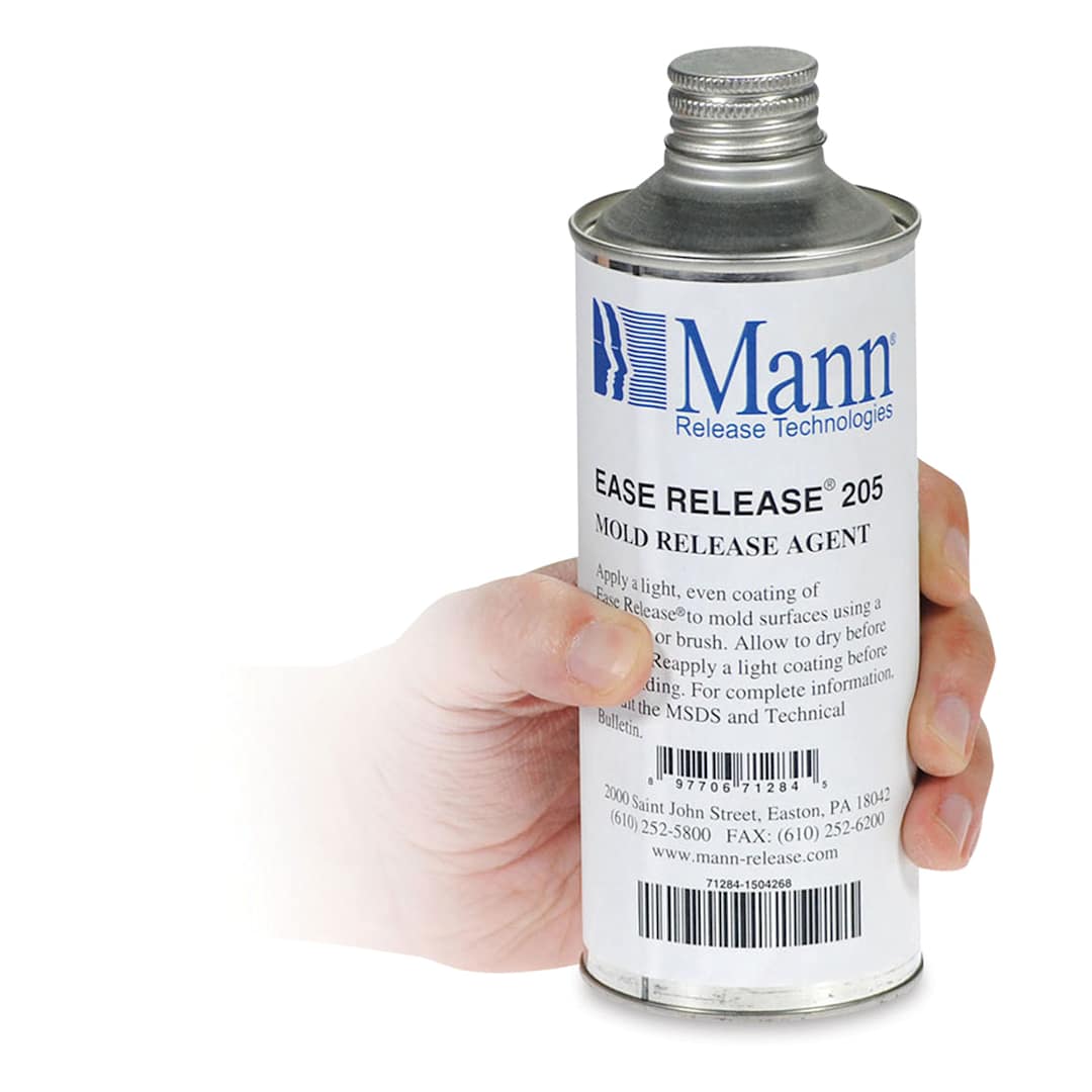 Open in modal - Smooth-On Ease Release 205 Mold Release Agent - Hand holding 16 oz Can

