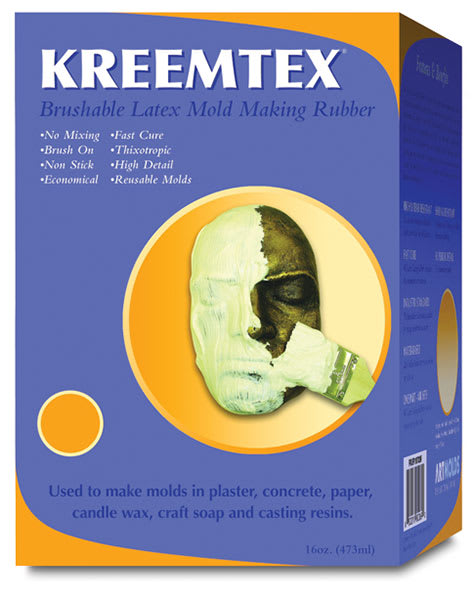 Open in modal - ArtMolds KreemTex Latex - Slightly angled view of package
