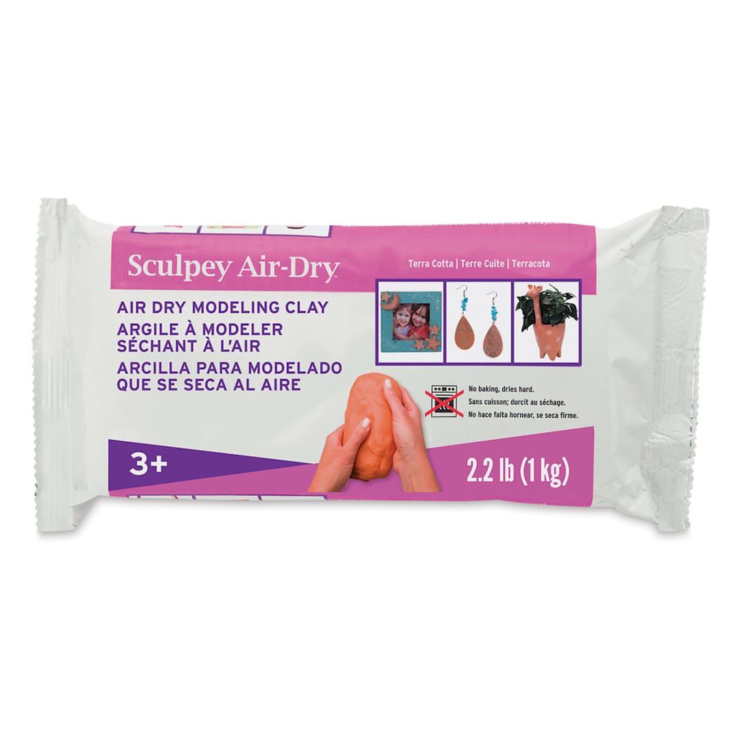 Open in modal - Sculpey Air Dry Modeling Clay - Terra Cotta, 2.2 lb front of packaging