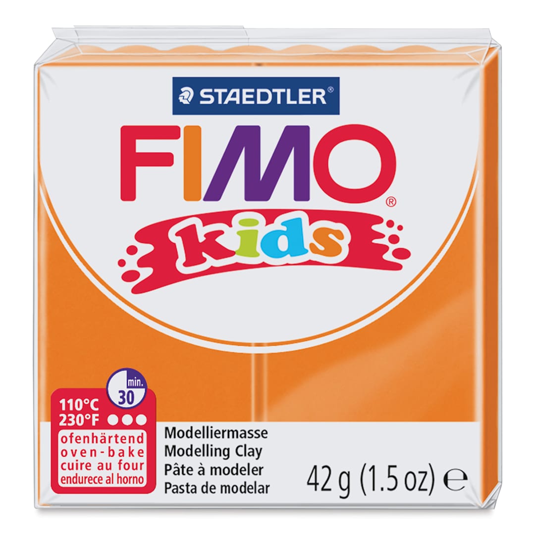 Open in modal - Staedtler Fimo Kids Polymer Clay - Front of package of Orange Clay
