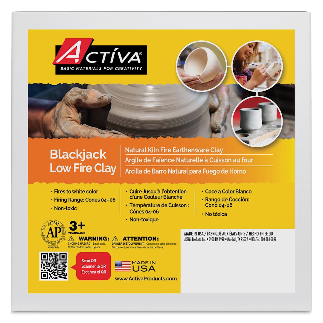 Open in modal - Activa Blackjack Earthenware Clay - 5 lb, packaging