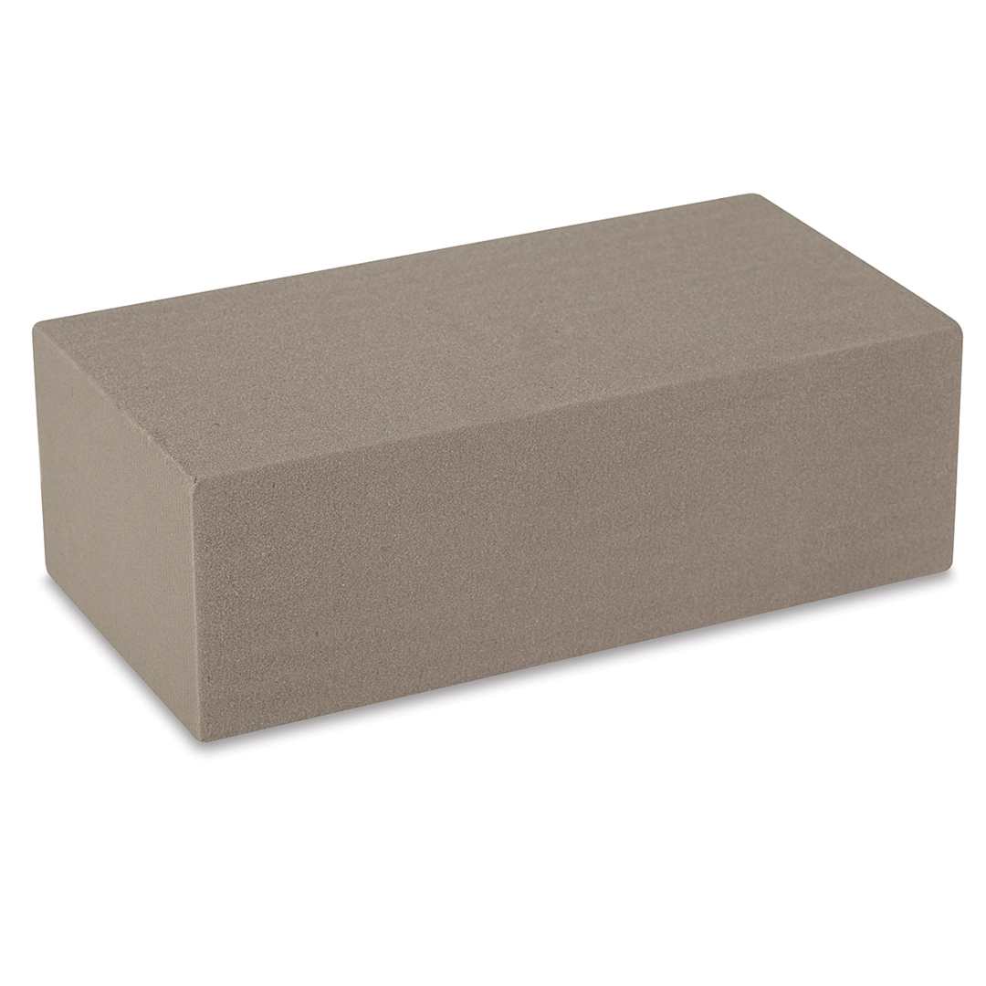 Open in modal - FloraCraft Desert DryFoM Foam Block - Left angled view of 4" x 6" x 12" block