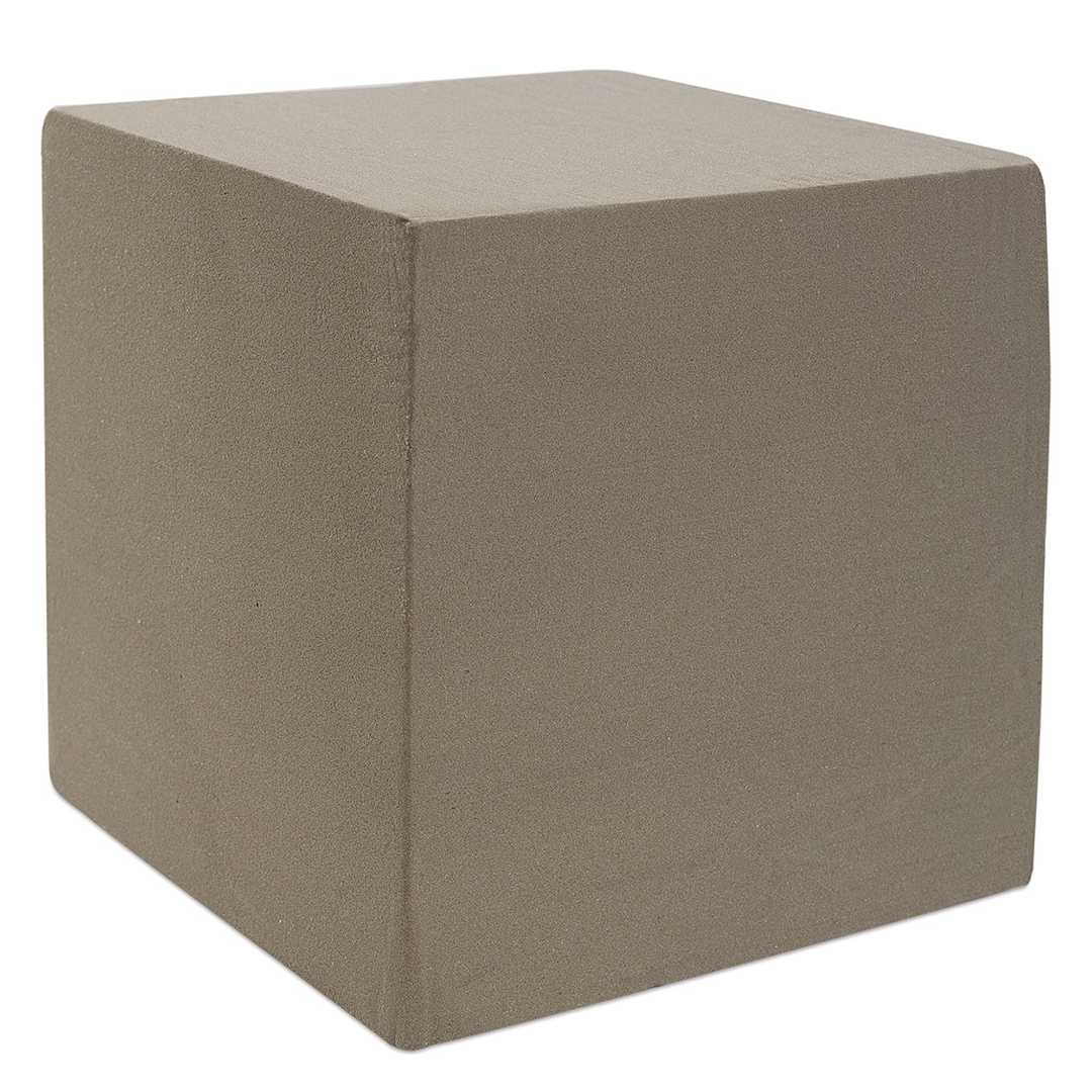 Open in modal - FloraCraft Desert DryFoM Foam Block - Left angled view of 12" x 12" x 12" square cube