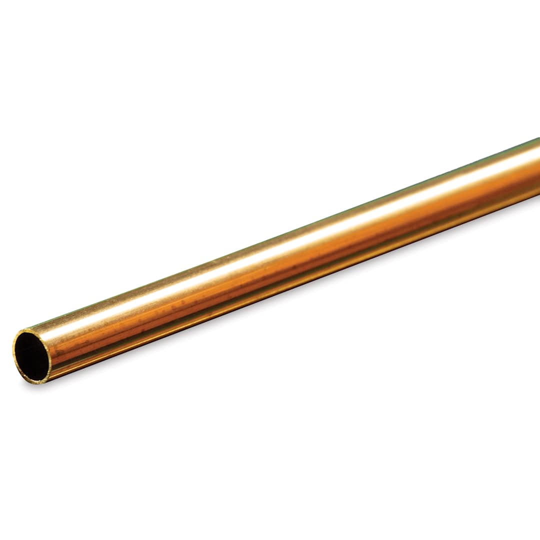 Open in modal - K&S Metal Tubing - Brass, Round, 1/4" Diameter, 36"