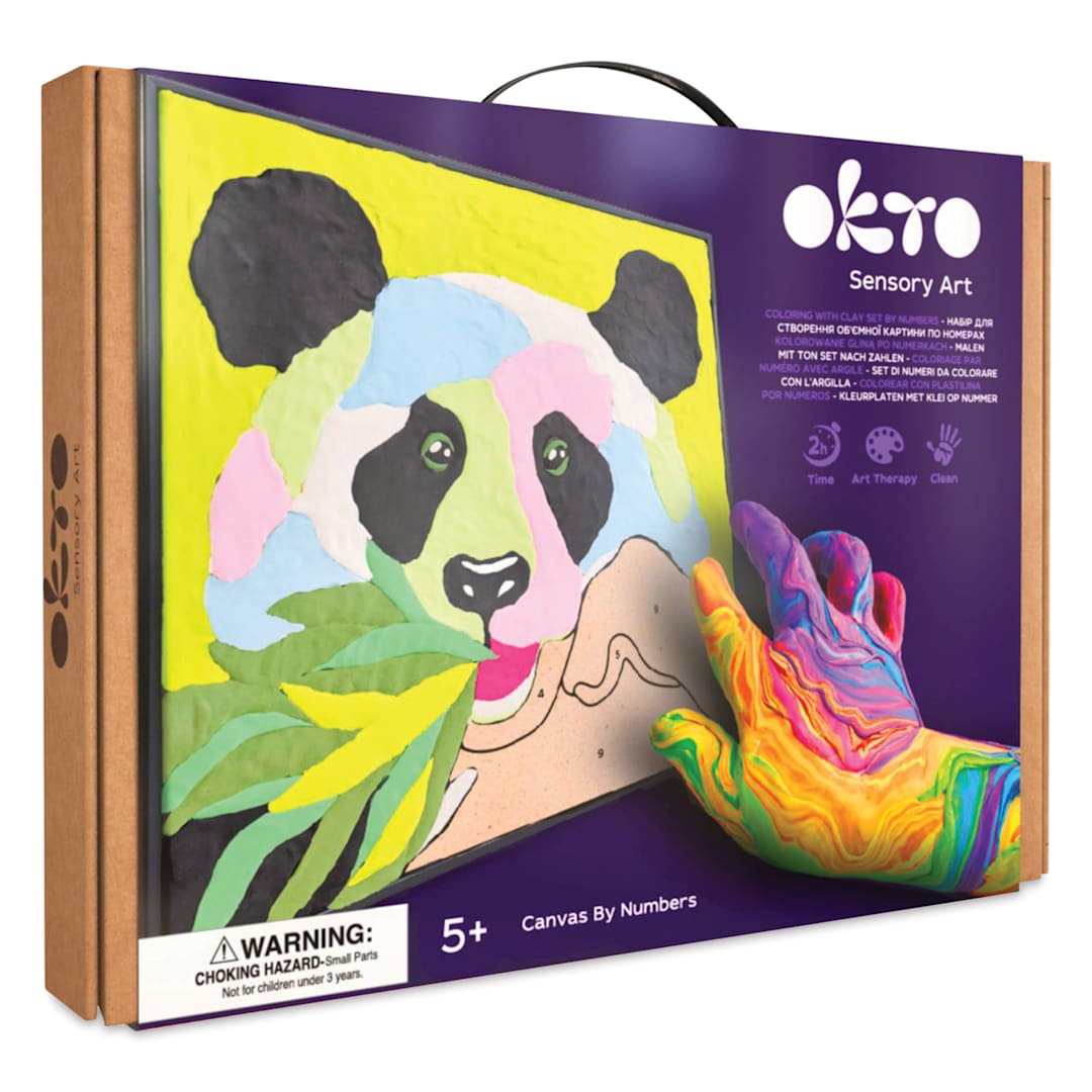 HakuBino➕CLAYSOPセット Okto Sensory Art Clay Color By Number Kit - Panda | BLICK Art